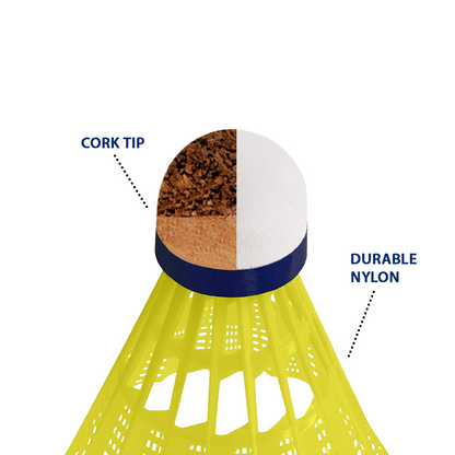 Airflow 6000 Badminton Tournament Shuttlecock - Yellow