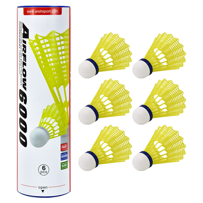 Airflow 6000 Badminton Tournament Shuttlecock - Yellow